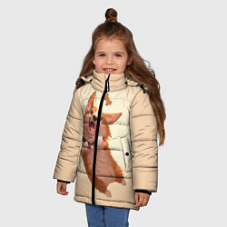 Куртка зимняя для девочки КОРГИ, цвет: 3D-черный — фото 2