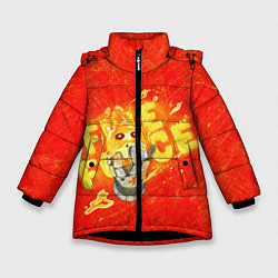 Куртка зимняя для девочки Fire Force, цвет: 3D-черный