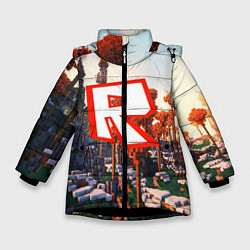 Куртка зимняя для девочки ROBLOX GAME, цвет: 3D-черный