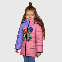 Куртка зимняя для девочки Leon and Nita, цвет: 3D-черный — фото 2