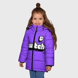 Куртка зимняя для девочки Twitch, цвет: 3D-светло-серый — фото 2