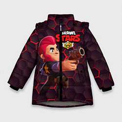 Куртка зимняя для девочки Brawl Stars Colt Кольт, цвет: 3D-светло-серый