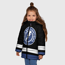 Куртка зимняя для девочки Тампа-Бэй Лайтнинг, цвет: 3D-черный — фото 2