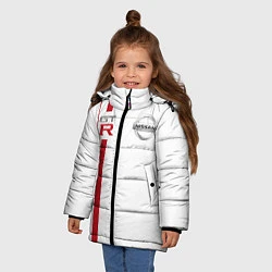 Куртка зимняя для девочки NISSAN GTR, цвет: 3D-черный — фото 2