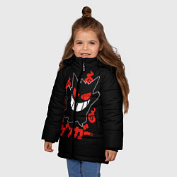 Куртка зимняя для девочки Pokemon Gengar Генгар, цвет: 3D-черный — фото 2