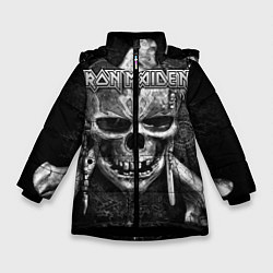 Куртка зимняя для девочки Iron Maiden, цвет: 3D-черный