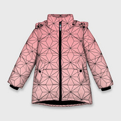 Куртка зимняя для девочки NEZUKO KAMADO, цвет: 3D-черный