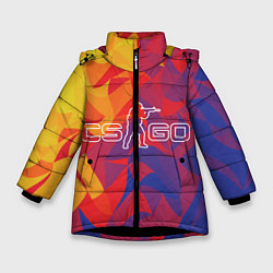 Куртка зимняя для девочки CS:GO, цвет: 3D-черный