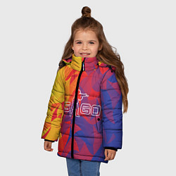 Куртка зимняя для девочки CS:GO, цвет: 3D-черный — фото 2