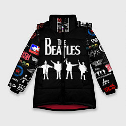 Куртка зимняя для девочки Beatles, цвет: 3D-красный