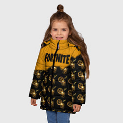 Куртка зимняя для девочки Fortnite 2 глава 2 часть, цвет: 3D-черный — фото 2