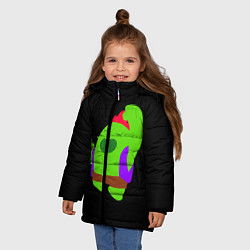 Куртка зимняя для девочки Brawl Stars Spike, цвет: 3D-черный — фото 2