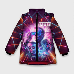 Куртка зимняя для девочки Muse, цвет: 3D-красный