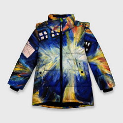 Куртка зимняя для девочки ДОКТОР ВАН ГОГ, цвет: 3D-черный