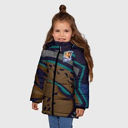 Куртка зимняя для девочки Форма Cheetah, цвет: 3D-черный — фото 2