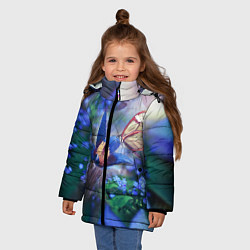 Куртка зимняя для девочки Бабочка, цвет: 3D-красный — фото 2