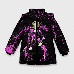Куртка зимняя для девочки JOJOS BIZARRE ADVENTURE, цвет: 3D-черный