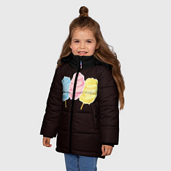 Куртка зимняя для девочки Сладкая вата, цвет: 3D-черный — фото 2