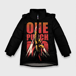 Куртка зимняя для девочки ONE-PUNCH MAN, цвет: 3D-светло-серый