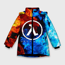 Куртка зимняя для девочки HALF-LIFE, цвет: 3D-черный