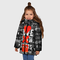 Куртка зимняя для девочки LOVE DEATH ROBOTS LDR, цвет: 3D-красный — фото 2