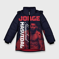 Куртка зимняя для девочки Jorge Masvidal, цвет: 3D-красный