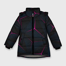 Куртка зимняя для девочки Геометрия, цвет: 3D-светло-серый