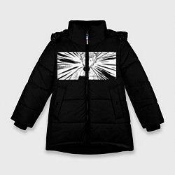 Куртка зимняя для девочки Demon Slayer, Zenitsu, цвет: 3D-черный