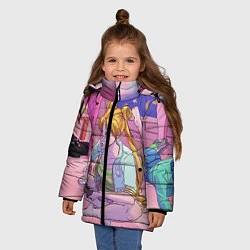 Куртка зимняя для девочки SAILOR MOON, цвет: 3D-черный — фото 2