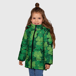 Куртка зимняя для девочки Ирландский клевер, цвет: 3D-красный — фото 2