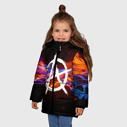 Куртка зимняя для девочки АНАРХИЯ, цвет: 3D-светло-серый — фото 2
