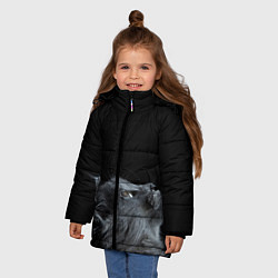 Куртка зимняя для девочки Морда, цвет: 3D-черный — фото 2