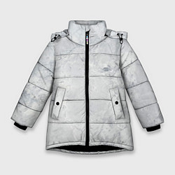 Куртка зимняя для девочки Мрамор, цвет: 3D-черный
