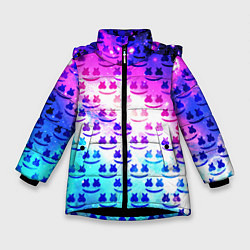 Куртка зимняя для девочки MARSMELLO SPACE, цвет: 3D-черный