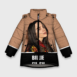 Куртка зимняя для девочки Billie Eilish, цвет: 3D-светло-серый