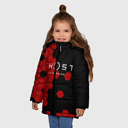 Куртка зимняя для девочки Ghost, цвет: 3D-черный — фото 2