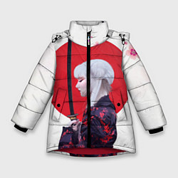Куртка зимняя для девочки Самурай, цвет: 3D-красный