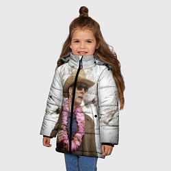 Куртка зимняя для девочки FUNNY DOCTOR, цвет: 3D-черный — фото 2
