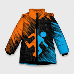 Куртка зимняя для девочки PORTAL 2, цвет: 3D-черный