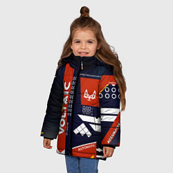 Куртка зимняя для девочки Кровавый спорт, цвет: 3D-черный — фото 2