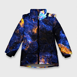 Куртка зимняя для девочки Космос, цвет: 3D-светло-серый
