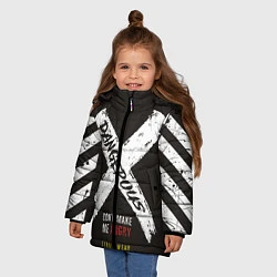 Куртка зимняя для девочки Off-White: Dangerous, цвет: 3D-светло-серый — фото 2