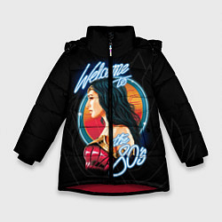 Куртка зимняя для девочки Welcome to 80's, цвет: 3D-красный