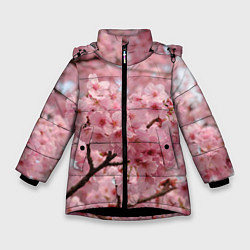 Куртка зимняя для девочки САКУРА, цвет: 3D-черный