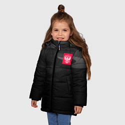 Куртка зимняя для девочки Russia - Инферно, цвет: 3D-черный — фото 2