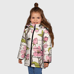 Куртка зимняя для девочки САКУРА, цвет: 3D-светло-серый — фото 2