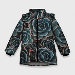 Зимняя куртка для девочки Цветы Розы