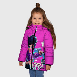 Куртка зимняя для девочки BIBI, цвет: 3D-красный — фото 2