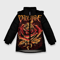 Куртка зимняя для девочки Bullet For My Valentine, цвет: 3D-светло-серый