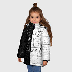 Куртка зимняя для девочки ПИКАЧУ, цвет: 3D-светло-серый — фото 2